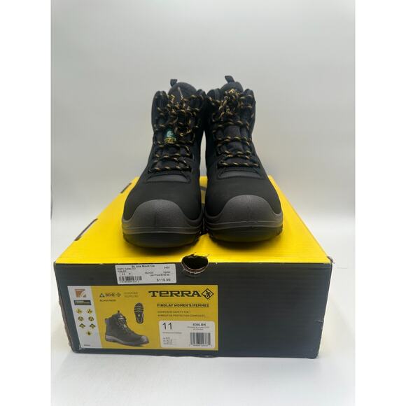 Terra Composite Safety Toe NEW Woman's Work Boot Black/Grey US Size 11 M - Picture 9 of 9